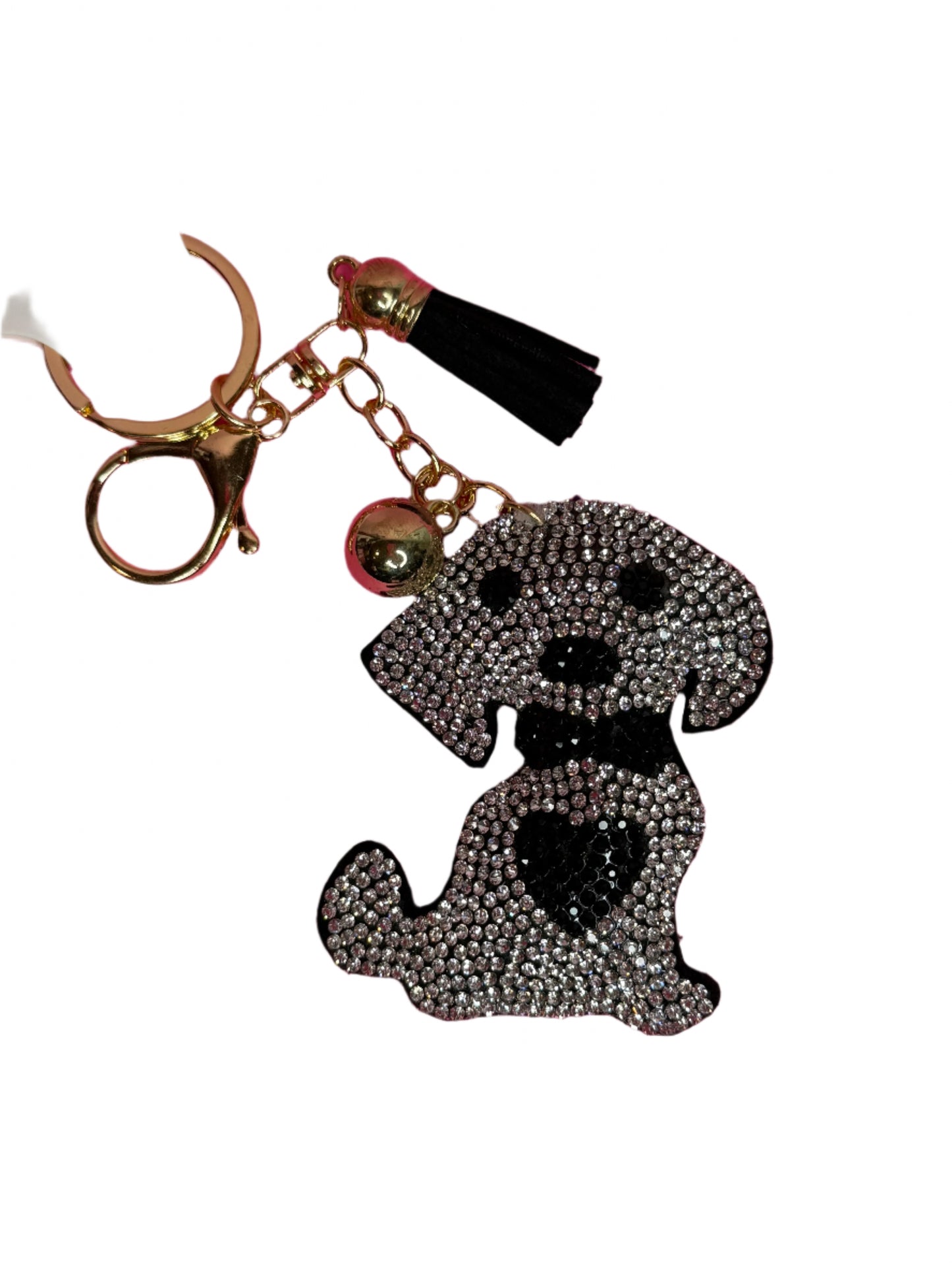 Rhinestone Puppy Key Chain/ Backpack Charm