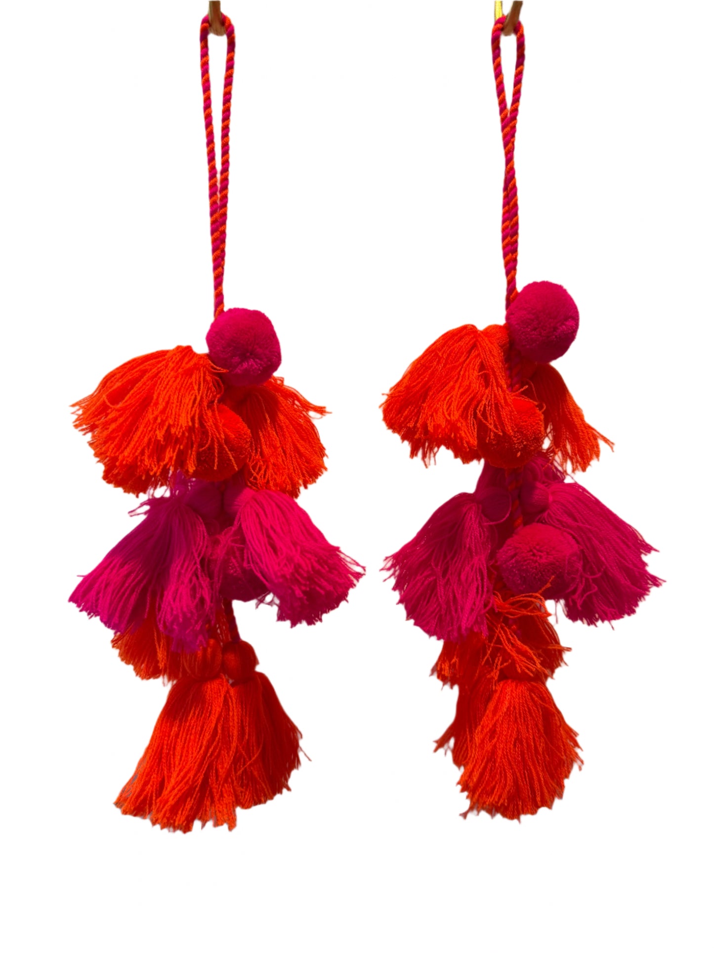 Multi layered Pom-Pom Tassel Bag Charms