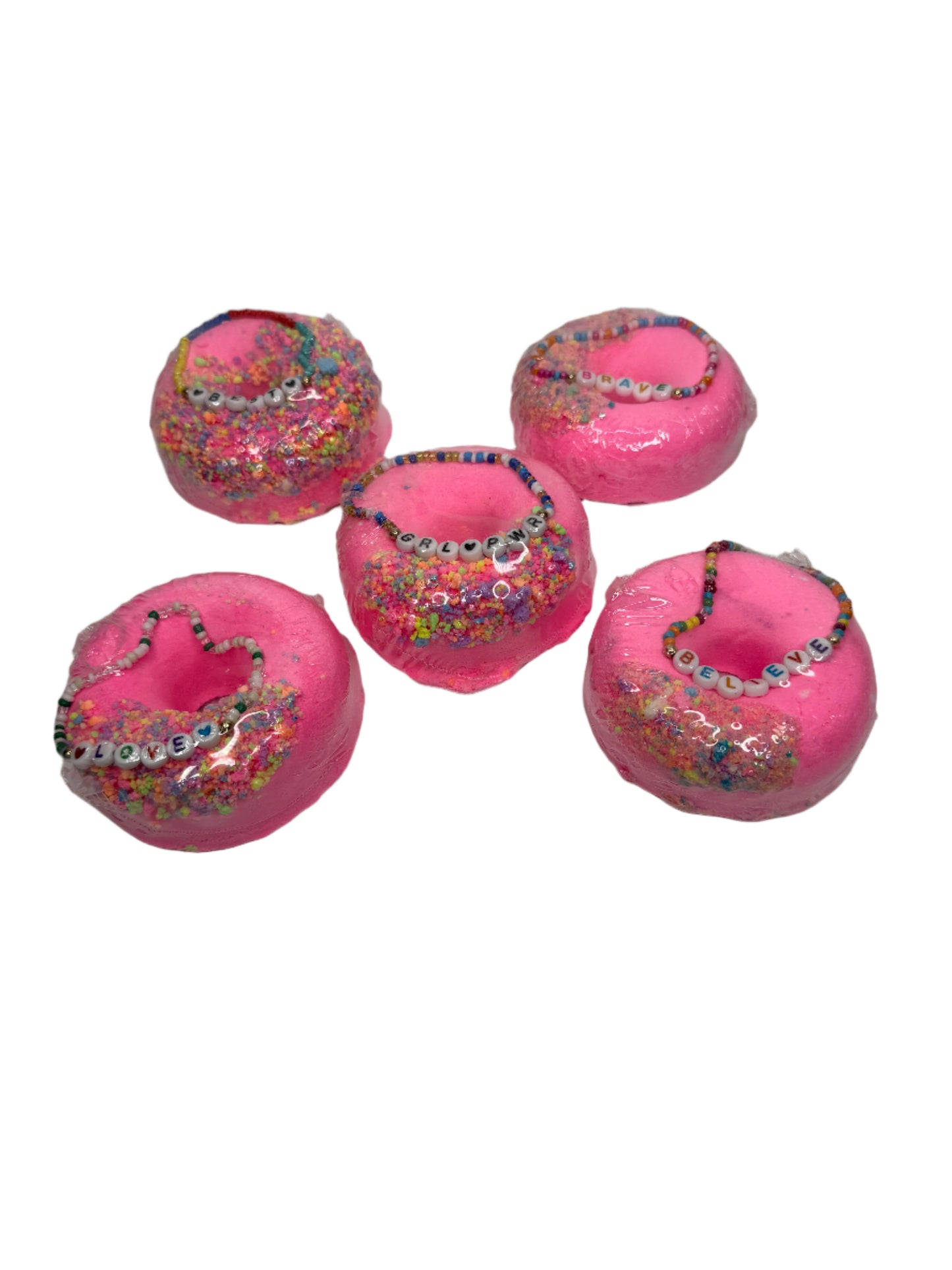 Donut Bath Bombs with Bracelet