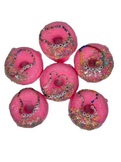 Donut Bath Bombs with Bracelet