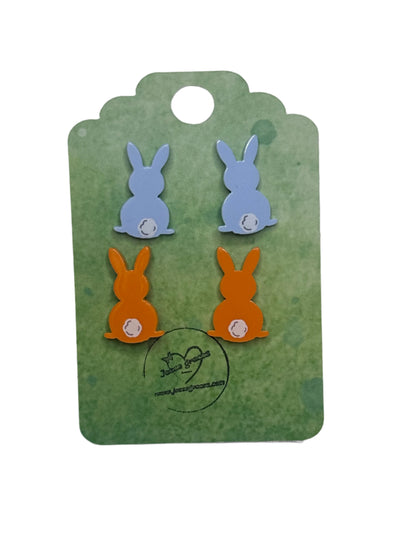 Acrylic Bunny Stud Earrings